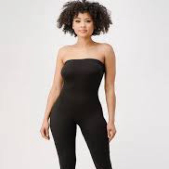 Pants - Black Strapless Jumpsuit